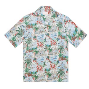 J하와이안-수채화-블루 프리미엄 오버핏 하와이안 셔츠 favorite s/s series