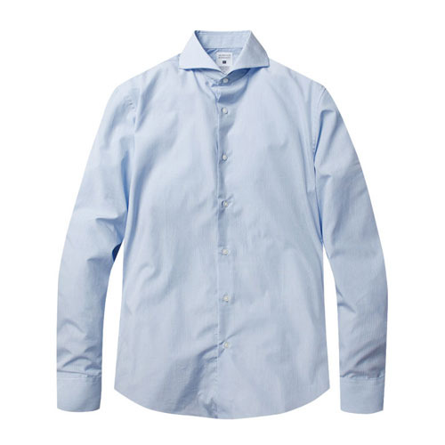 TBP009-블루 프리미엄 고밀도 잔체크셔츠 premium fabric