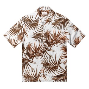 E하와이안-야자수잎-브라운 프리미엄 커플 하와이안 셔츠 favorite s/s series