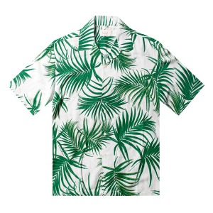 E하와이안-야자수잎-그린 프리미엄 커플 하와이안 셔츠 favorite s/s series
